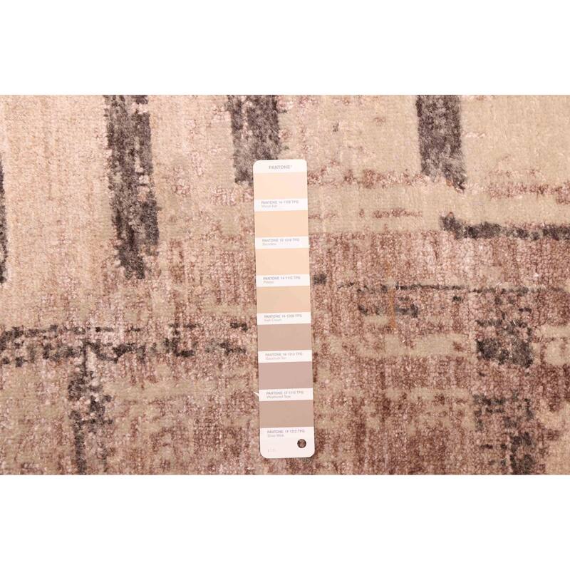 ECARPETGALLERY Hand-knotted Legacy Tan Silk, Wool Rug - 9'11 x 14'0