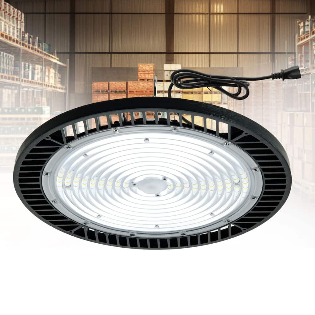 Ultra-Bright 400W UFO High Bay Light 15.7 Inch Dimmable Industrial Lighting For Warehouse, Workshop, Garage