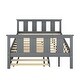 preview thumbnail 4 of 16, Full Size Classic Modern Design Solid Wood Platform Bed with Pull Out Trundle and Headboard and Footboard