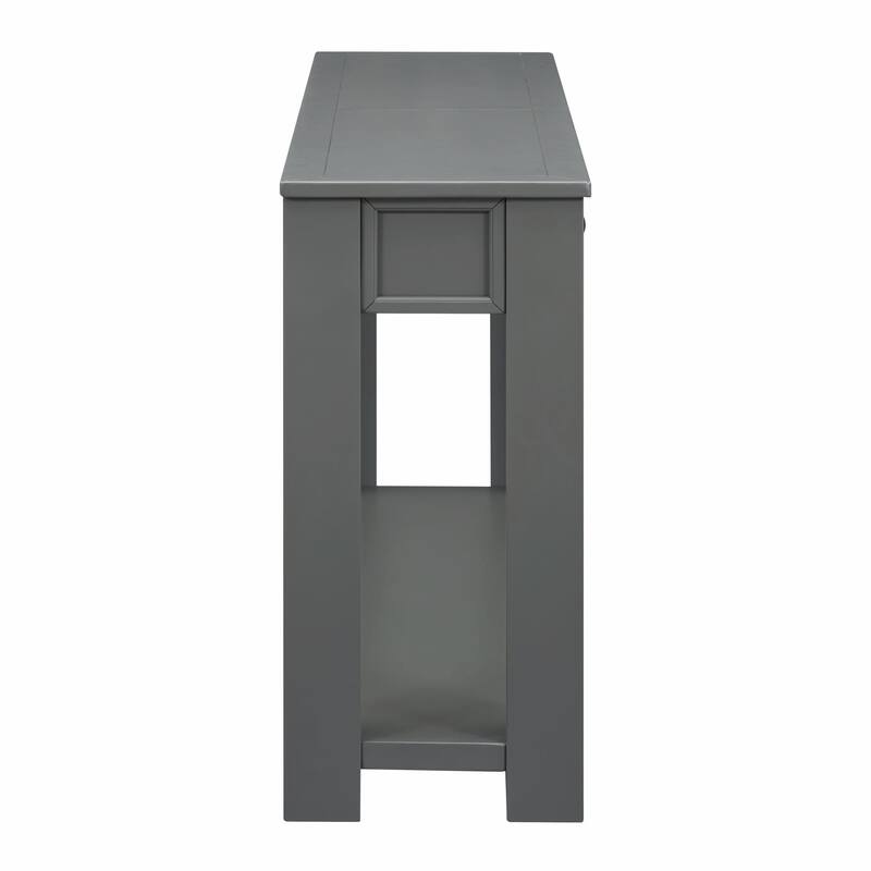 Entryway Console Table: Storage Drawers, Bottom Shelf