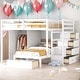 preview thumbnail 2 of 28, Modern Full Over Twin Bunk Bed With Wardrobe And Drawers,Sturdy Frame,s