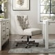preview thumbnail 2 of 2, Solid Adjustable Plush Tufted Office Chair - 41.5" - Beige and Gray