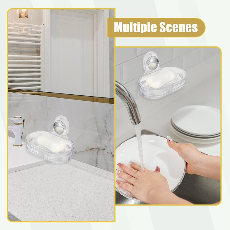 Soap Holder Soap Dish Soap Box for Shower Wall for Bathroom Kitchen