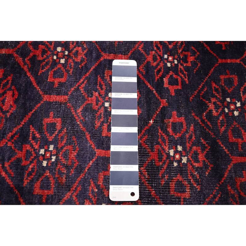 ECARPETGALLERY Hand-knotted Andelz Dark Navy Wool Rug - 3'1 x 7'0