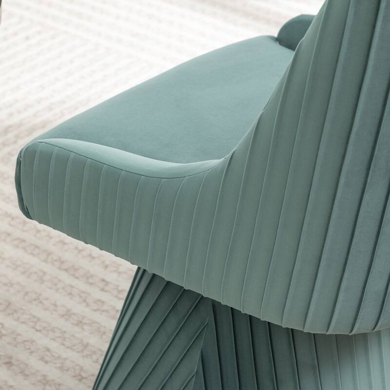 SEYNAR Modern Velvet 360 Degree Swivel Armless Dining chair Set of 4