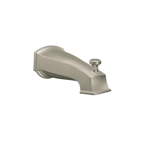 Moen S3859 7 5/8" Wall Mounted Tub Spout with 1/2" Slip Fit Connection from the Rothbury Collection (With Diverter)