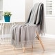 preview thumbnail 28 of 59, Chanasya Textured Knit Acrylic Throw Blanket With Tassels