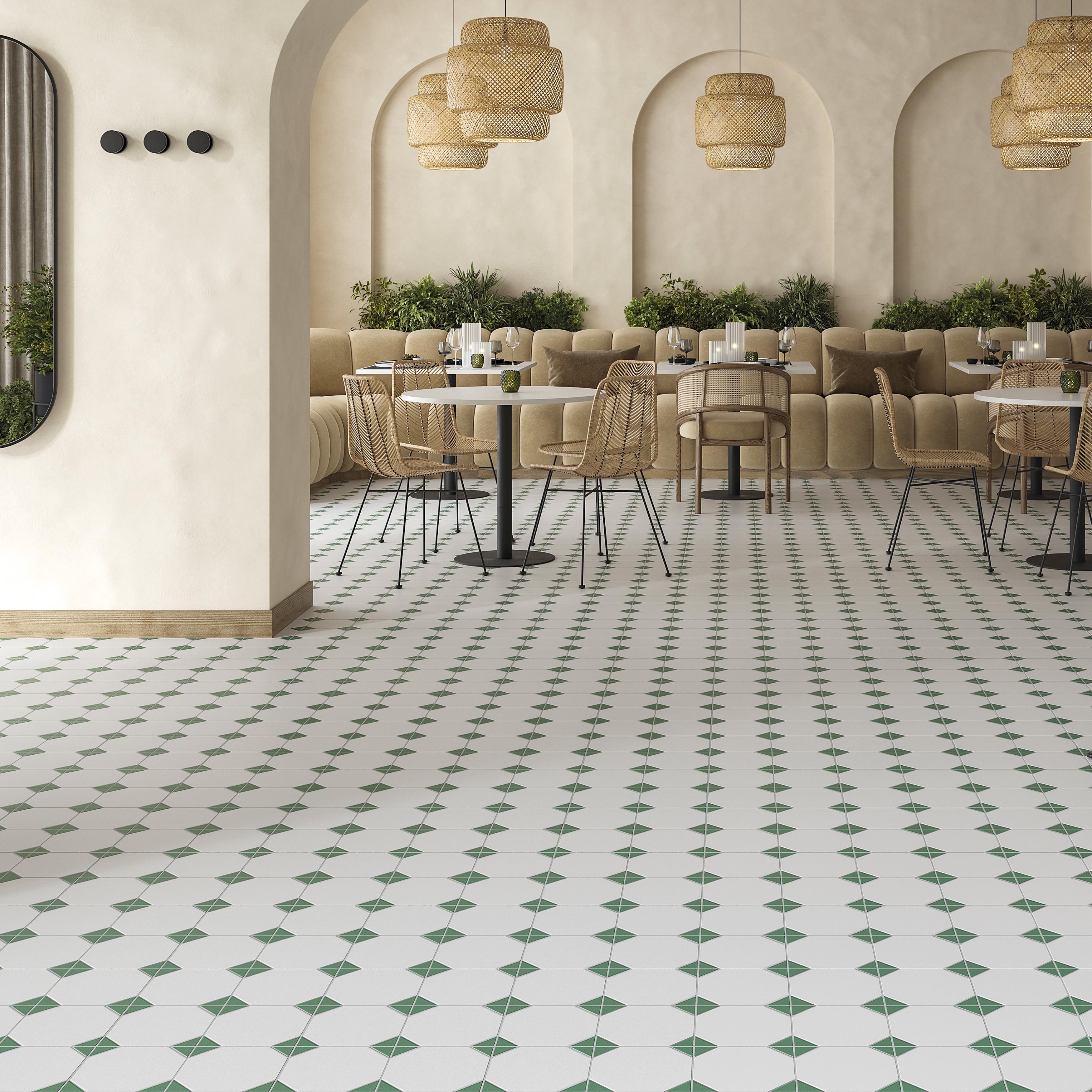 Merola Tile Canterbury Green 12-7/8" x 12-7/8" Porcelain Floor and Wall Tile