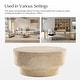 preview thumbnail 7 of 6, HULALA HOME Amagoya Modern 32"W Concrete Top Full Assembly Round Coffee Table