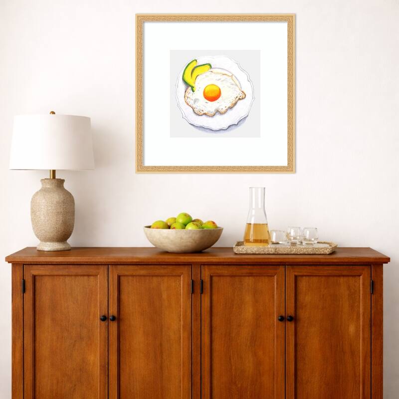 Huevo Frito Con Aguacate by Elizabeth C Wood Framed Wall Art Print