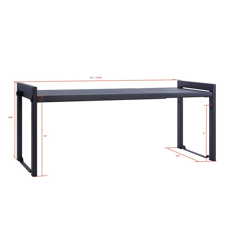 SunnyPoint Expandable Cabinet Storage Rack - Tabletop Storage Spice Shelf Organizer Rack
