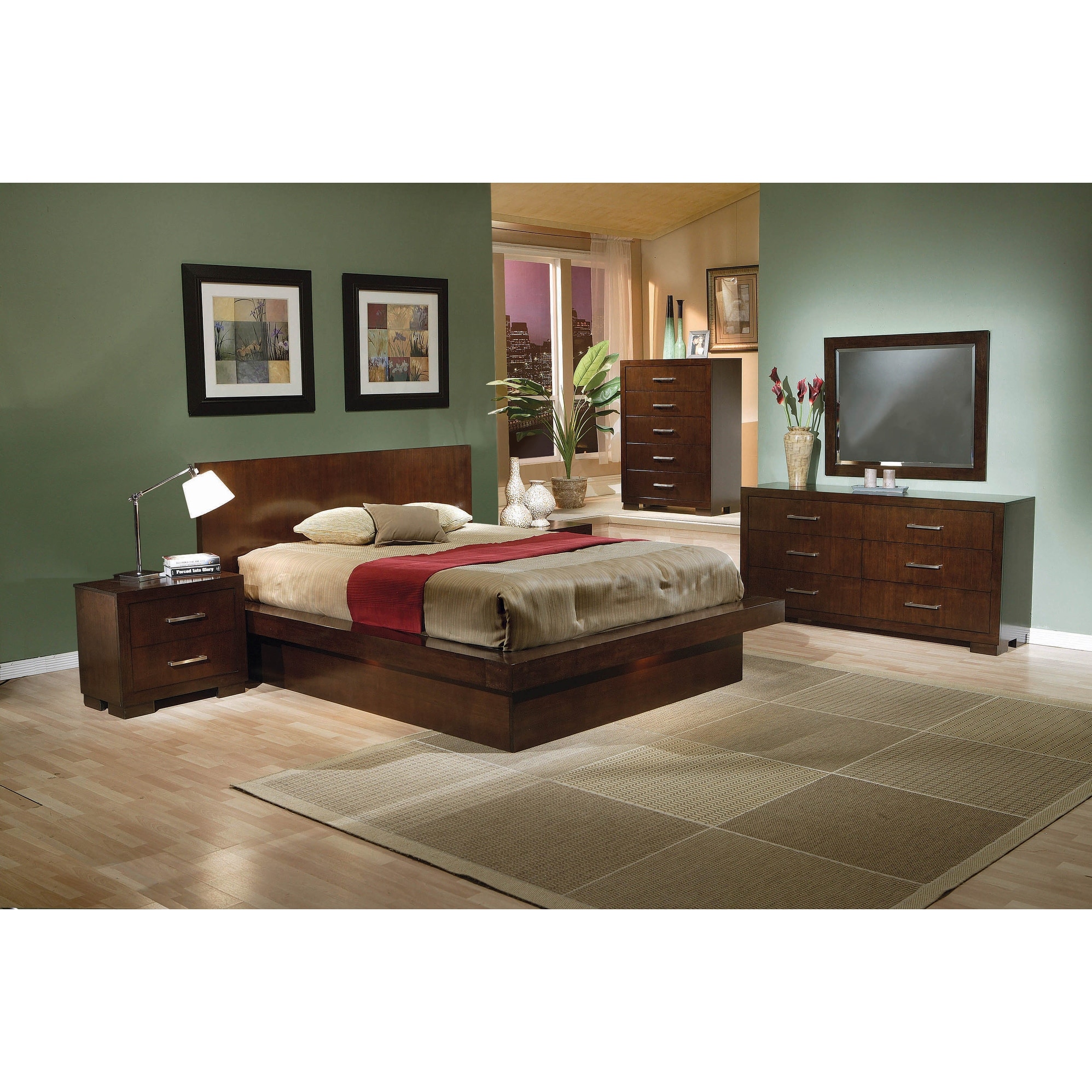 Tokyo 3-piece Platform Bedroom Set with Dresser