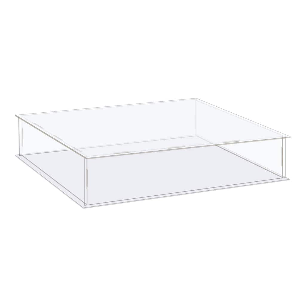 Display Case Box Acrylic Box Transparent Showcase 36x36x11cm for Collectibles