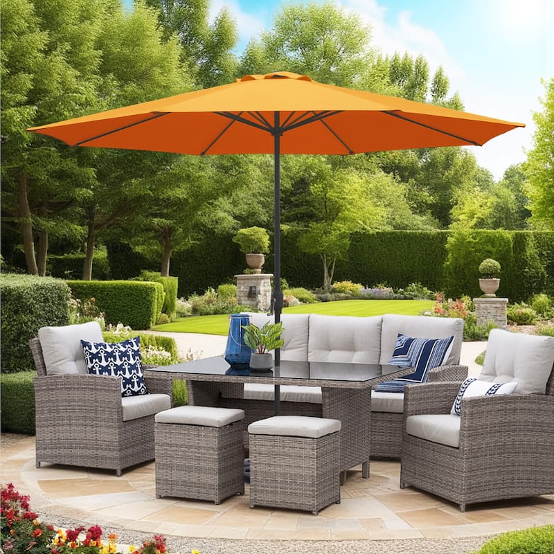 Maypex 11 Feet Round Market Patio Umbrella