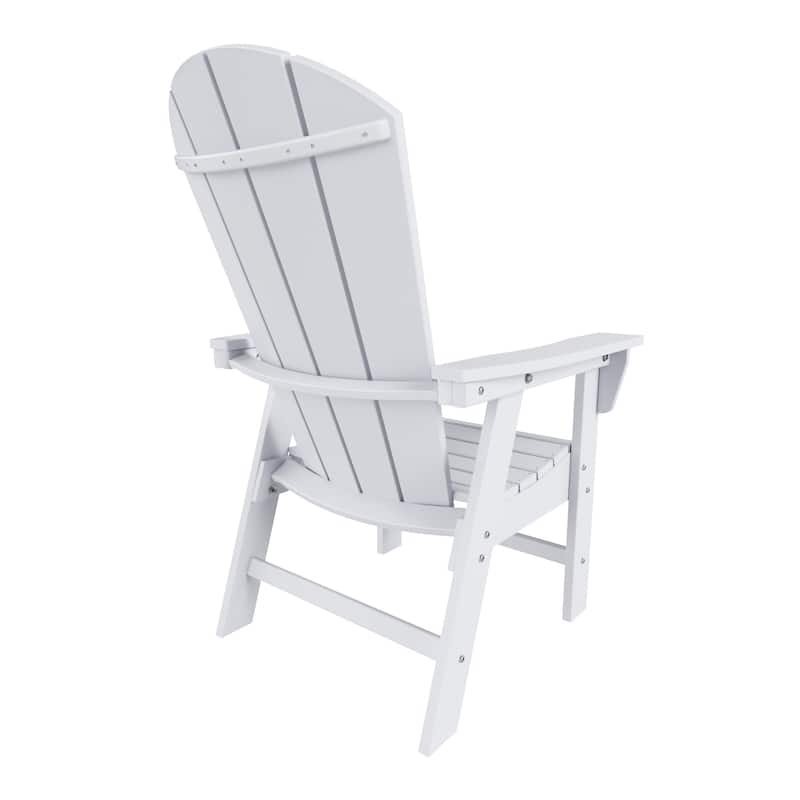 Laguna Hdpe All Weather Outdoor Patio Adirondack Dining Chair With Arms