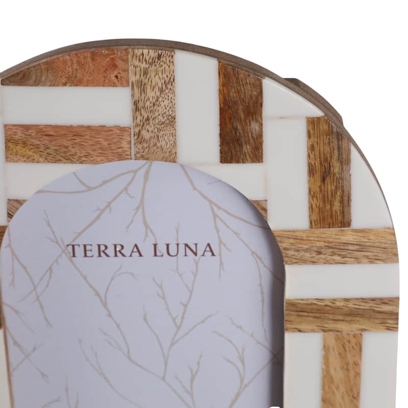 Resin Wood Picture Frame Arch Design Home Office Decor - 4x6" Ivory