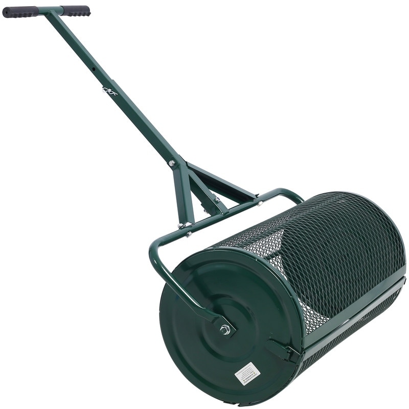 Top soil spreader deals roller