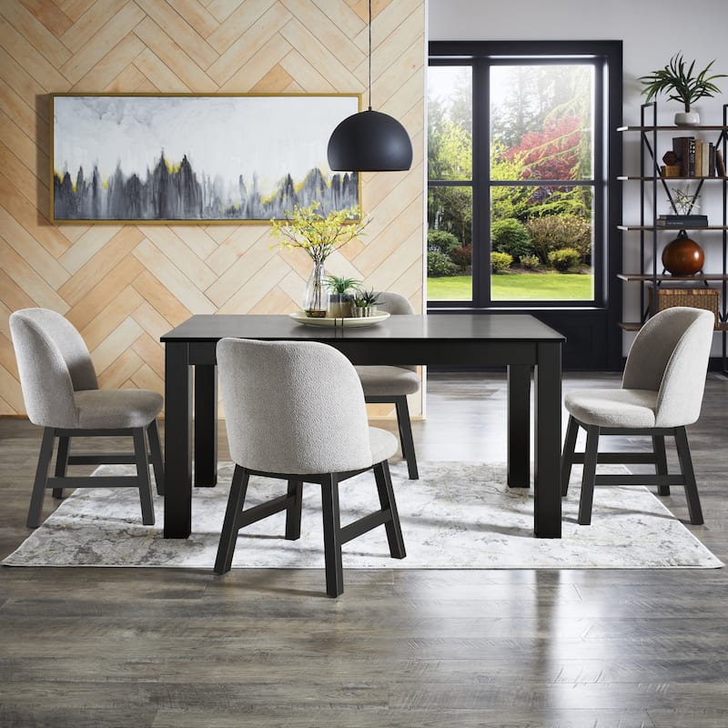 Harstad 60" Wood Finish Parson Dining Set by iNSPIRE Q Modern