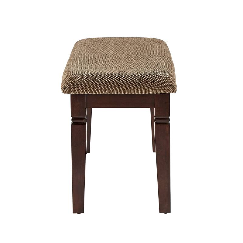 Lynn Espresso Finish Upholstered Dining Bench by iNSPIRE Q Classic