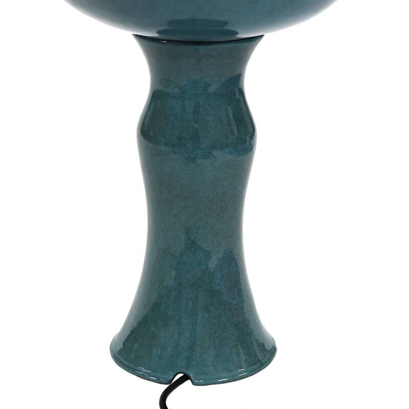 Sunnydaze 2-Tier Resting Birds Ceramic Outdoor Water Fountain - 27"