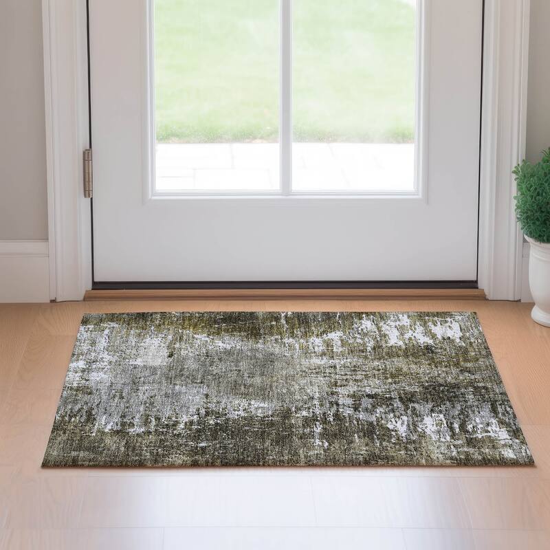 Premium Washable Super Soft Abstract Glam Mayfield Rug - Taupe - 1' 8" x 2' 6" - Rectangle
