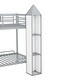 preview thumbnail 6 of 10, Metal Twin over Twin Castle-shaped Bunk Bed with Wardrobe and Multiple Storage