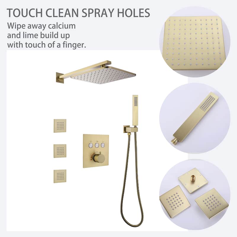 Luxury 3-Way Complete Rain Showerhead