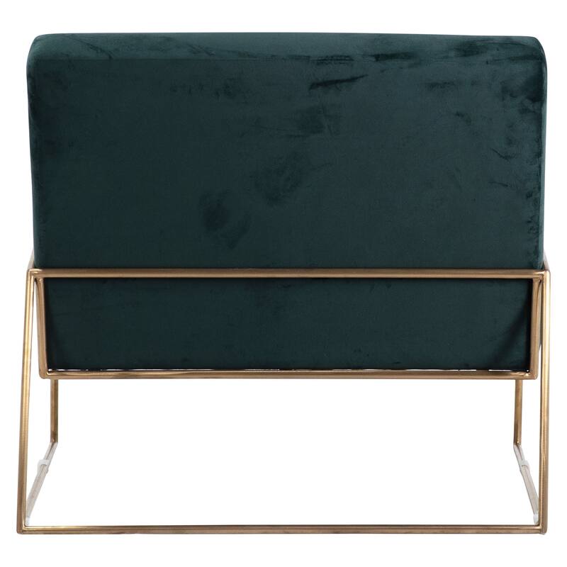 Paisley Poly-Velvet Upholstered Occasional Chair, Forest Green