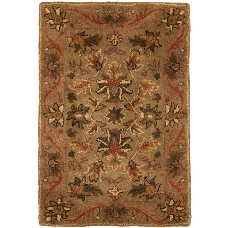 SAFAVIEH Handmade Antiquity Manerva Traditional Oriental Wool Rug - 2' x 3' - Olive/Gold