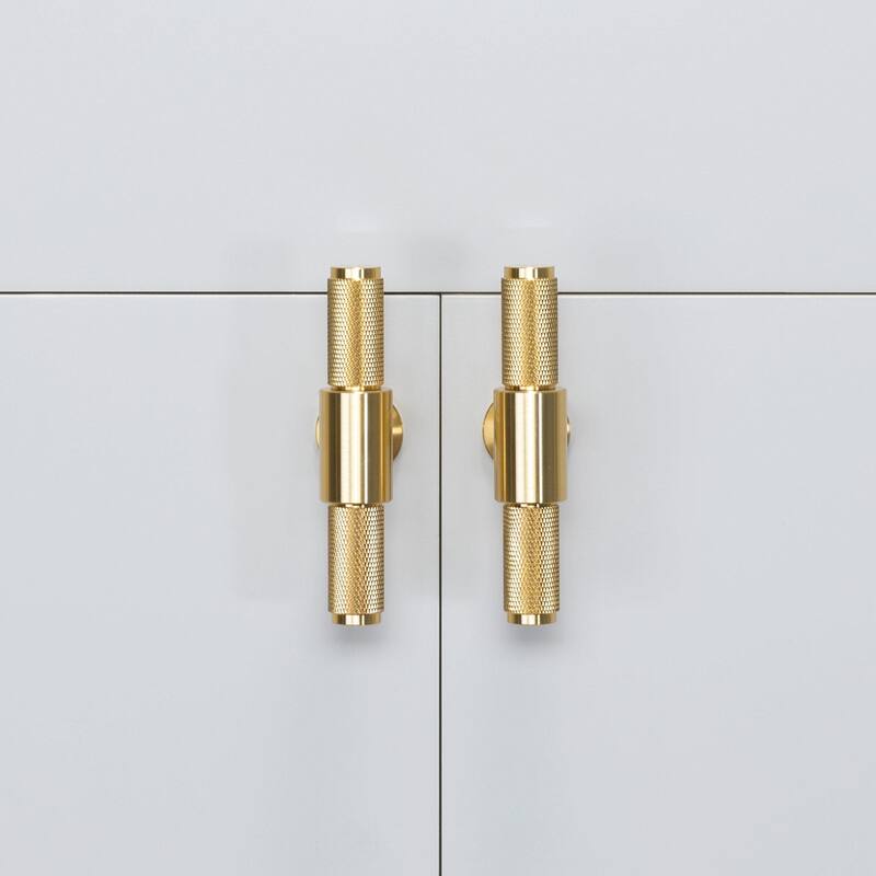 Buster + Punch UTB-054561 Cross 3-3/4" Luxury Diamond Knurled - Brass