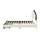 preview thumbnail 15 of 28, Beige Full Upholstered Bed with LED and Two Drawers