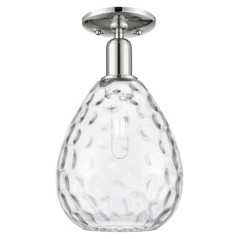 Innovations Lighting Endless Possibilities Arcadia - Waverly - 1 Light 8" Semi-Flush Mount - Polished Nickel