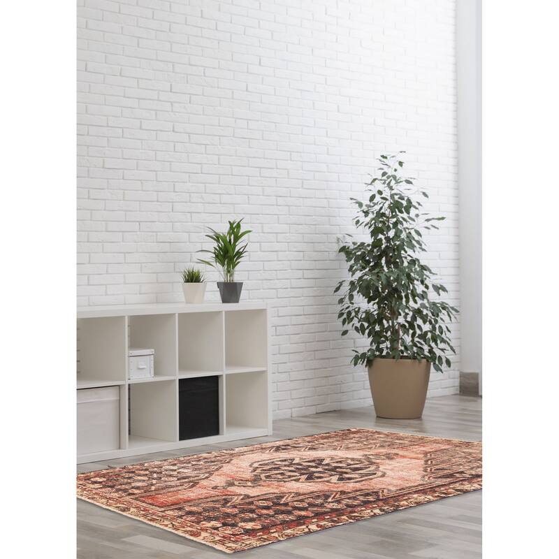 ECARPETGALLERY Hand-knotted Antalya Vintage Dark Copper Wool Rug - 3'6 x 5'11