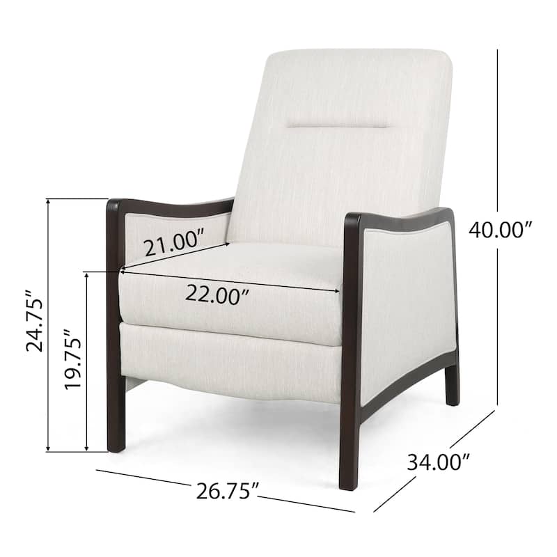 Contemporary Recliner Chair, Push-back Recliner