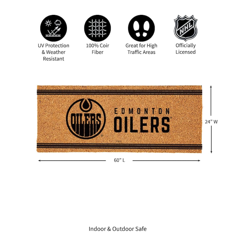 Edmonton Oilers Monochrome Indoor/Outdoor Coir Door Mat