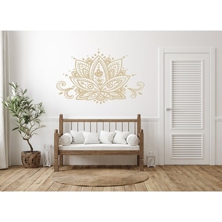 Lotus Flower Wall Decal Yoga Studio Vinyl Sticker - Bed Bath & Beyond ...