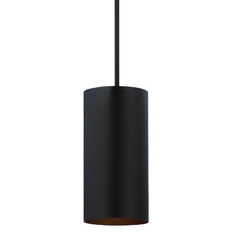 Volume Lighting 1-Light Antique Bronze Outdoor Cylinder Pendant - N/A