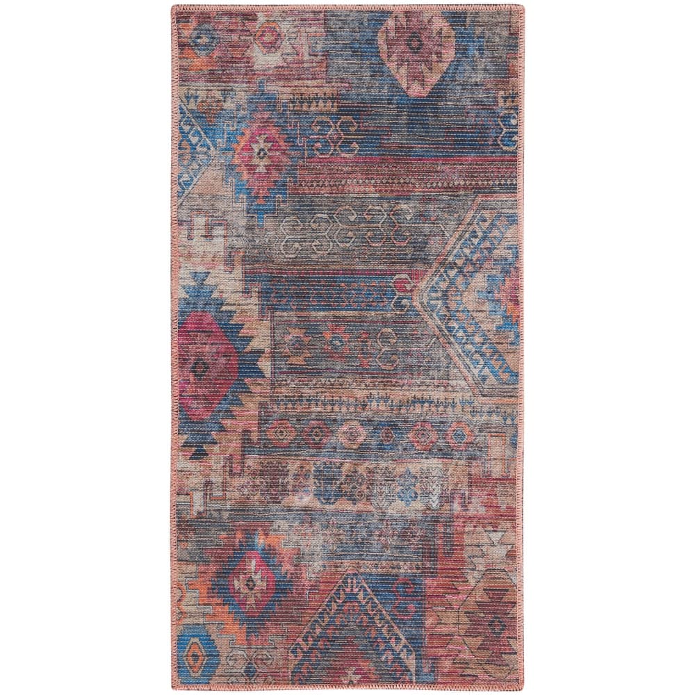 New Concept Washables Southwestern Machine Washable Area Rug