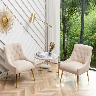 Modern Dining Chairs Set of 2, Upholstered Accent Chair Tufted