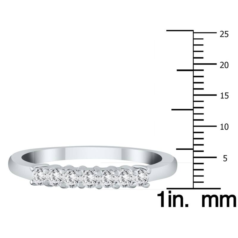 Marquee 3/8 Carat TW 7 Stone Diamond Band in 10K White Gold