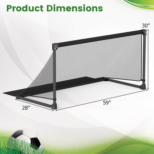 dimension image slide 2 of 3, Costway 4ft x 2ft/5ft x 2.5ft Portable POP Up Toddler Soccer Net with