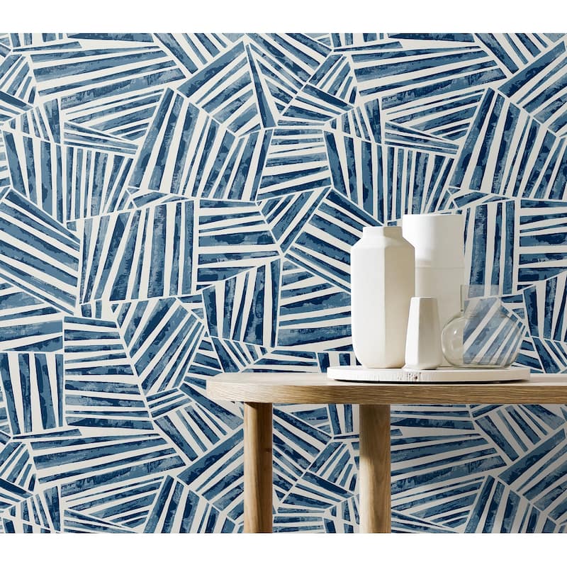 Seabrook Designs Alpi Geometric Non-Woven Unpasted Wallpaper