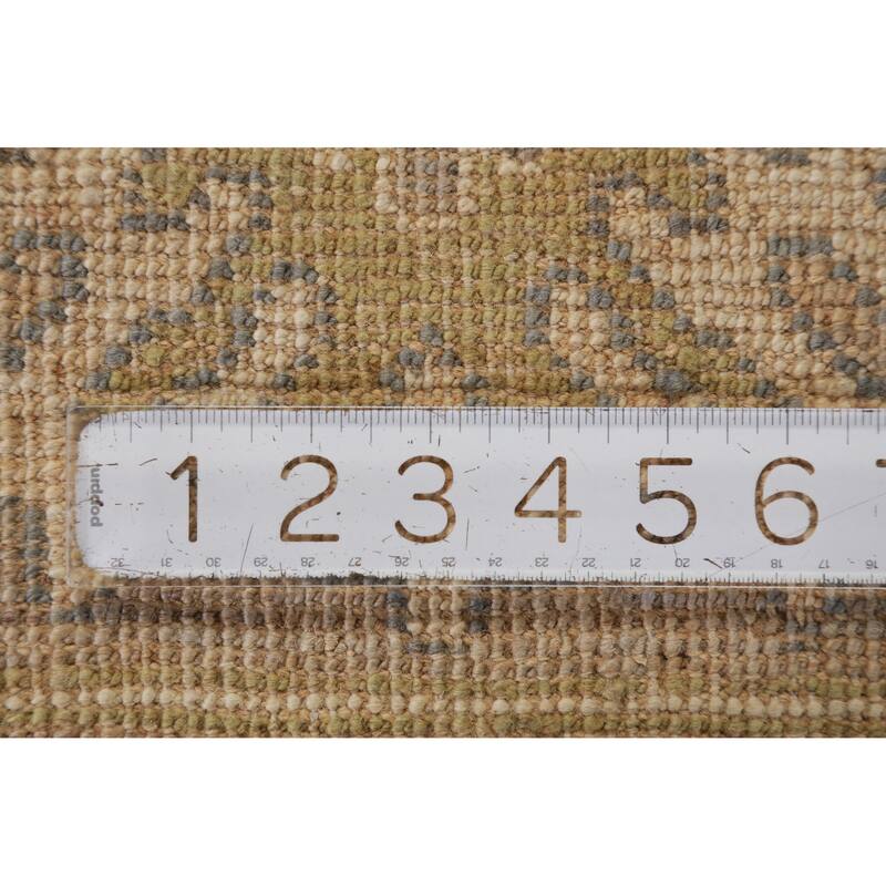 Hand Knotted Oriental 100% Wool Carpet Transitional All-Over Greys & Charcoal Oushak Area Rug - 9' 10'' X 8' 1''