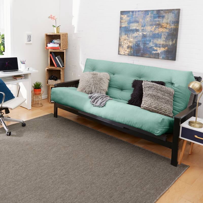 TruPedic Hansen Queen-size 5-inch Tufted Futon Mattress - Ice Mint - Queen