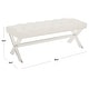 preview thumbnail 7 of 10, SAFAVIEH Couture Tourmaline Tufted Acrylic Bench - 48 IN W x 18 IN D x 18 IN H