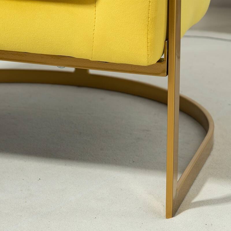 US Pride Furniture Modern Accent Armchair Luxury Gold Frame and Multi-colored Velvet Material Infuse Elegant Flair