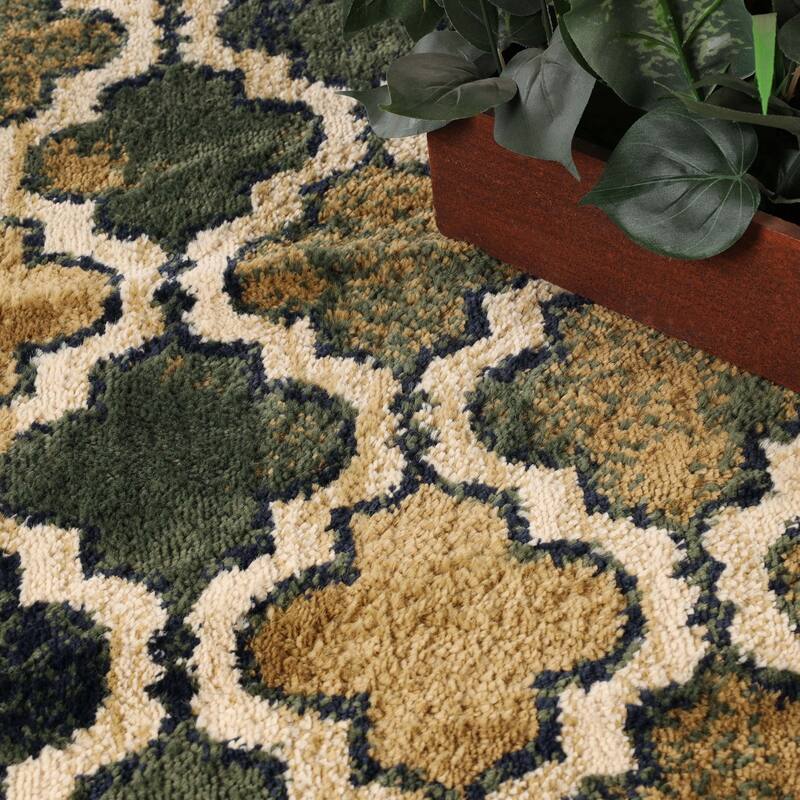 Superior Viking Contemporary Geometric Trellis Indoor Runner or Area Rug