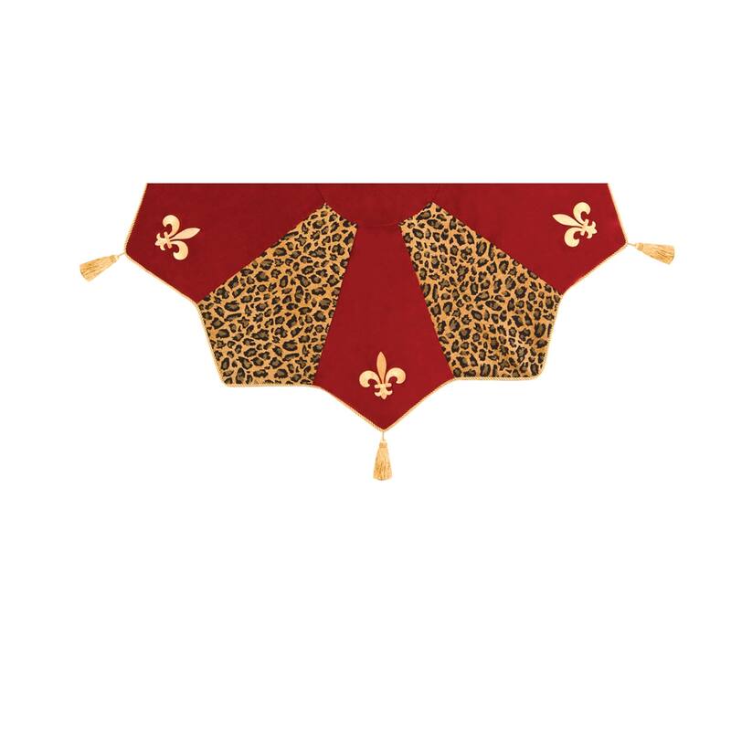 Fleur De Lis Christmas Tree Skirt - 54" x 54"
