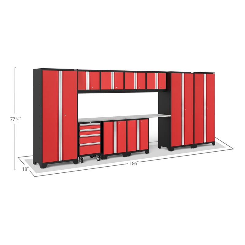 NewAge Products Bold Series 12-pc. Steel Garage Cabinet Set