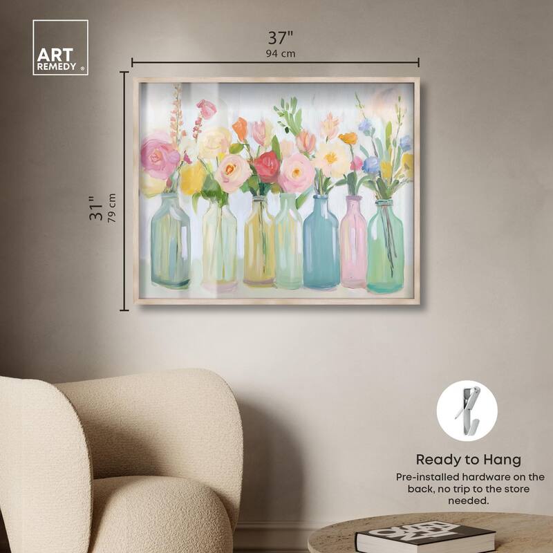 Bottled Blooms Shadowbox by Art Remedy